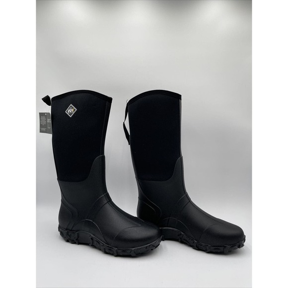 WTW Men's Rain Boots Neoprene - Waterproof Insulated Rubber Mud Boots Black 10 - Picture 1 of 8